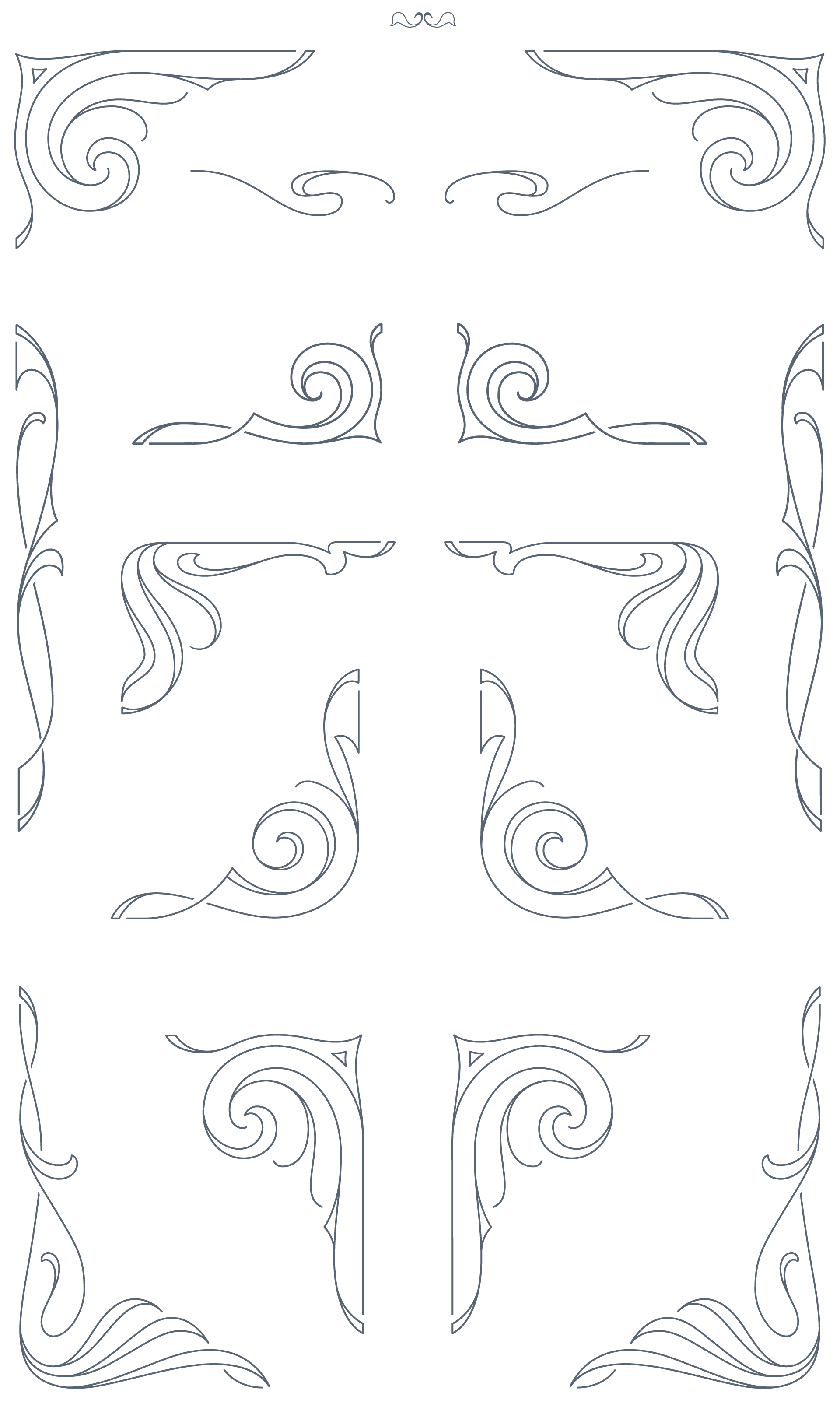 Download Vintage "Art Nouveau" Art Nouveau: 285 Vector Ornaments, 300