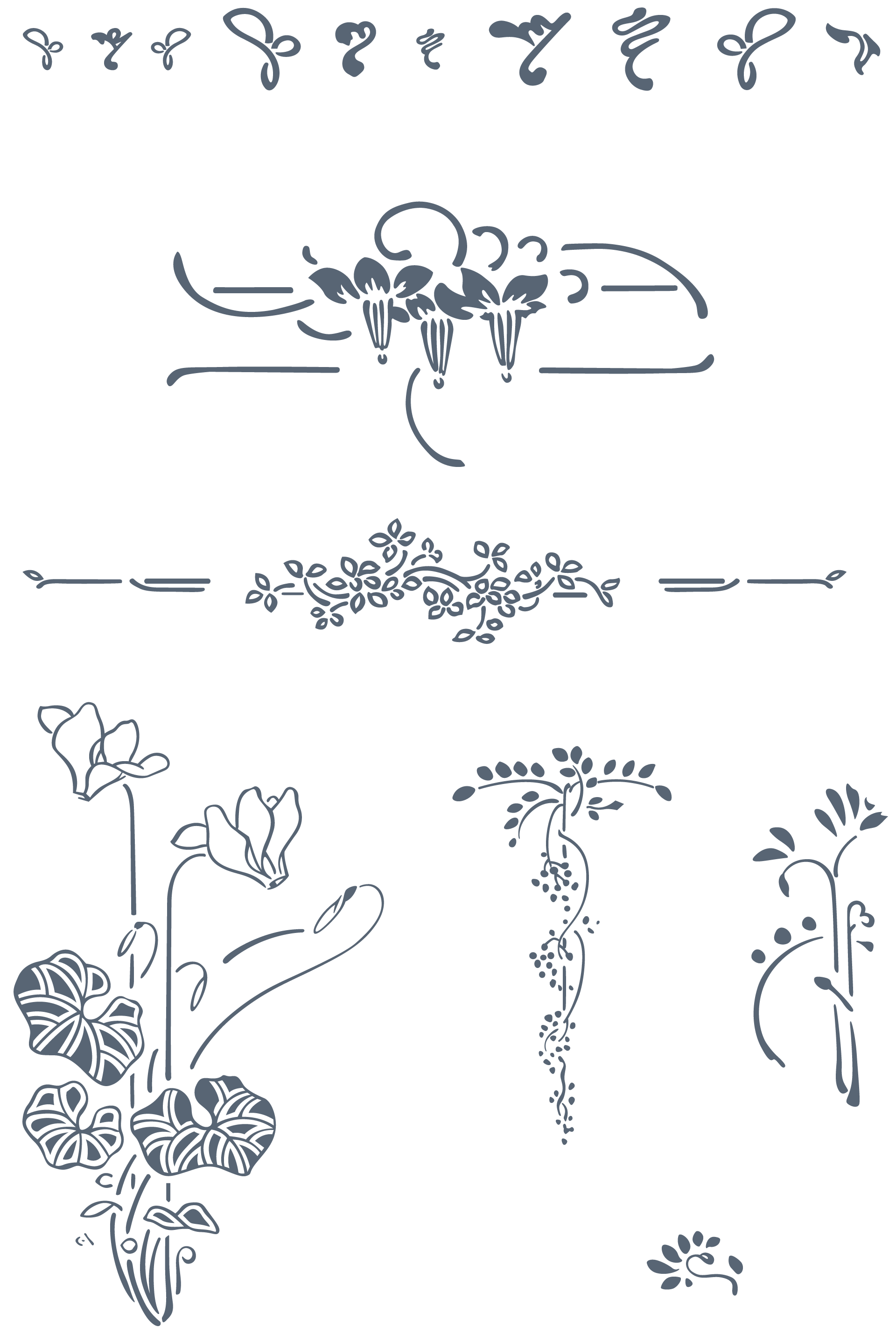 Download Vintage Art Nouveau Art Nouveau 285 Vector Ornaments 300 Borders And 96 Illustrations